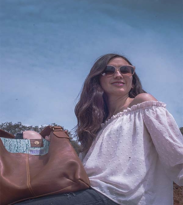Follow your path to the stars- Woven Leather bag
