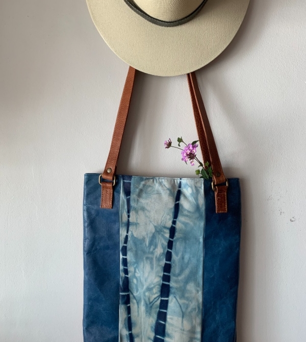 Blue Leather Bag